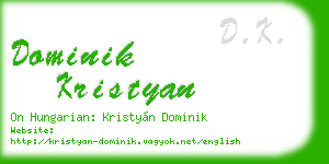 dominik kristyan business card
